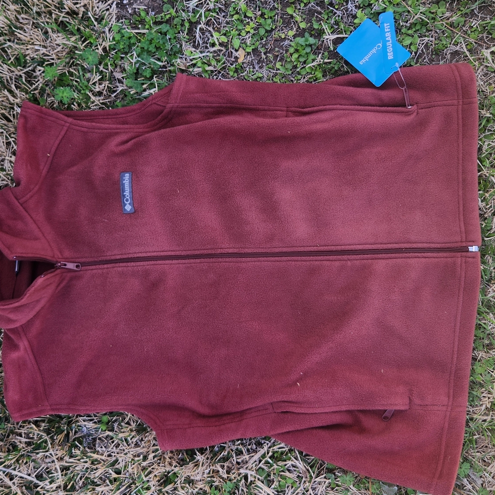 Columbia Maroon Fleece Vest